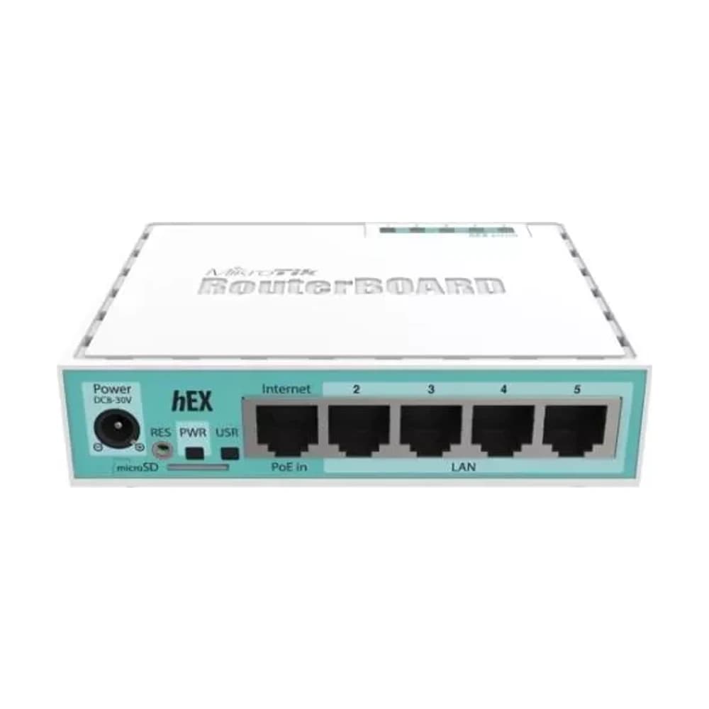 Router MikroTik hEX RB750Gr3 5 puertos Gigabit Dual Core 880MHz 256MB RAM sin fuente