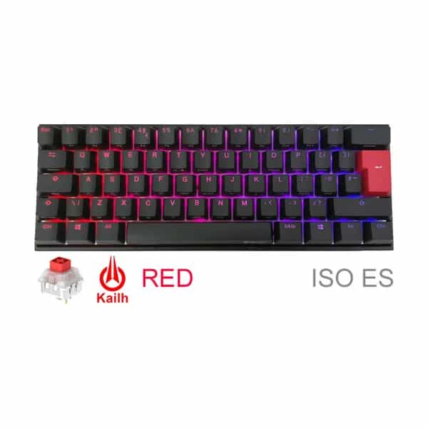 Teclado gamer Ducky Mecha Mini V2 RGB Kailh Box Red switch ISO ES DKME2061ST-KESALAATR