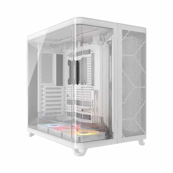 Gabinete Corsair ARGB AIR 5400 RS-R Mid Tower con triple cámara Blanco