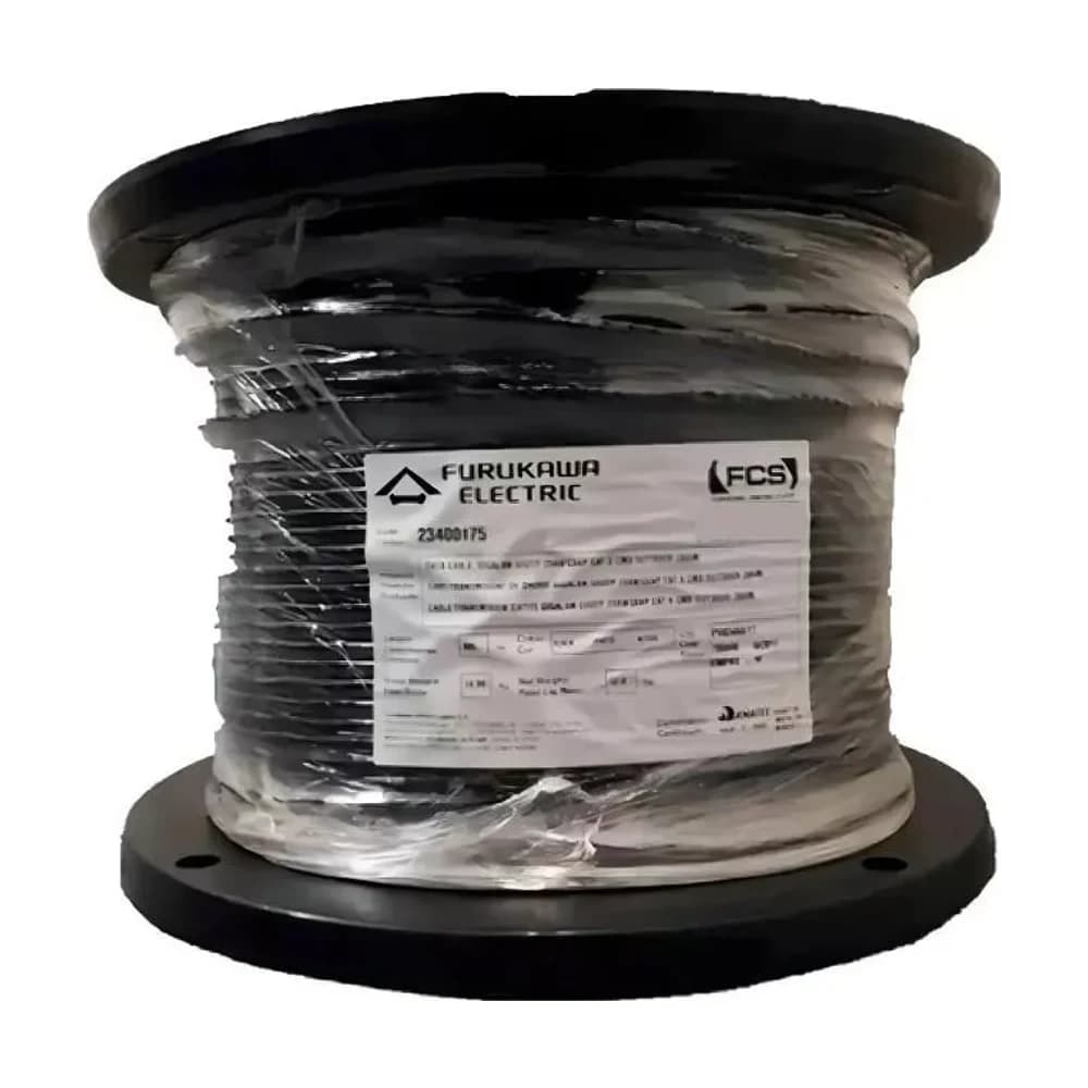 Cable UTP Furukawa Cat 6 exterior negro bobina 305 m