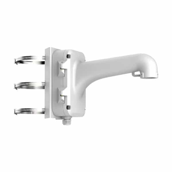 Soporte PTZ de pared Hikvision DS-1604ZJ-POLE con caja de conexiones y adaptador a columna