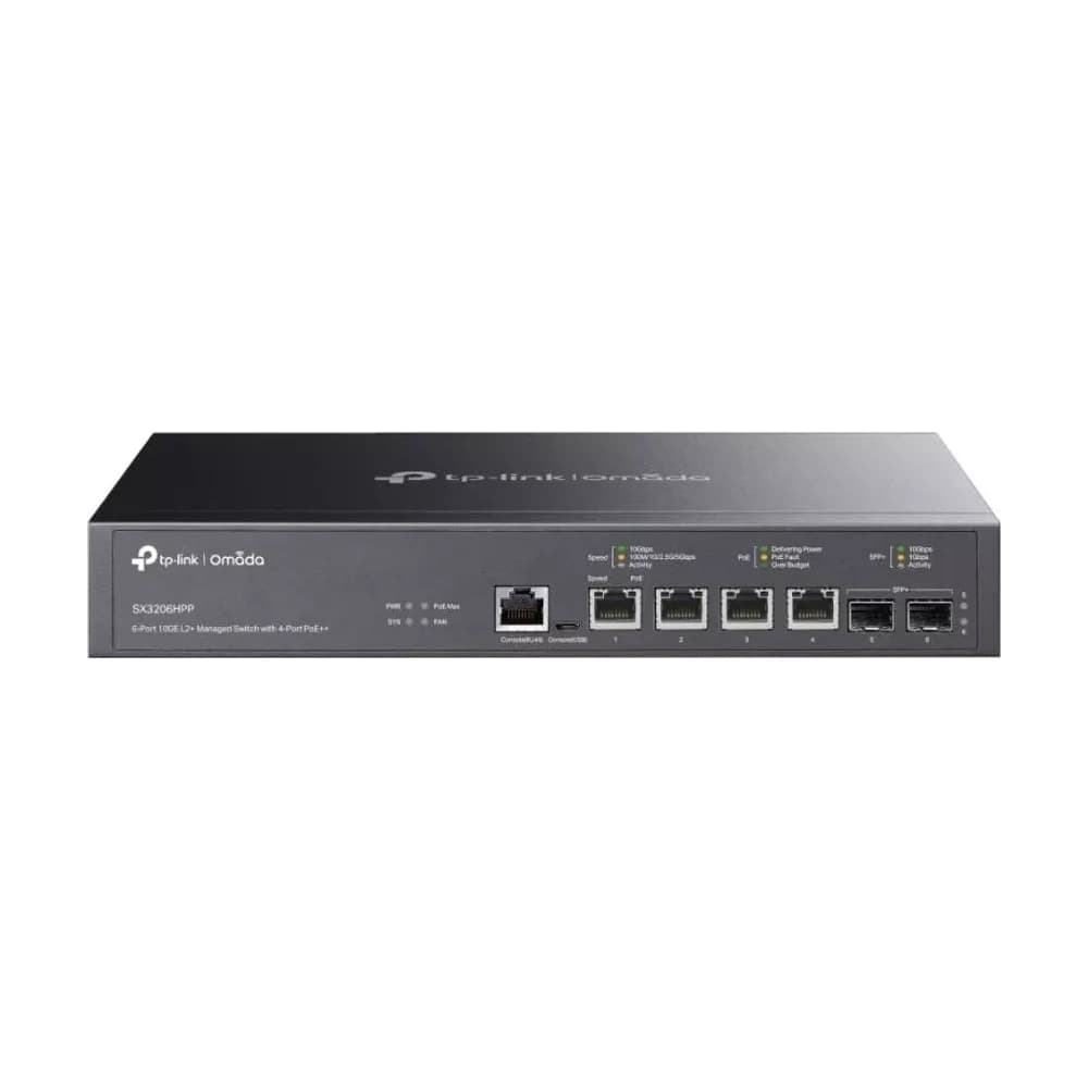Switch TP-Link Omada SX3206HPP 6 puertos 10GE 4 PoE++ 2 SFP+ L2+ gestionado