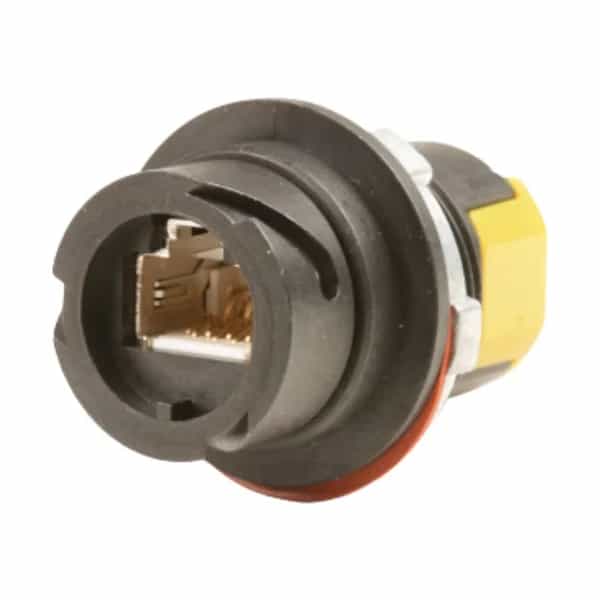 Jack RJ45 Siemon Cat 6A blindado Ruggedized negro sin herramientas T568A/B XG2-Z6AS