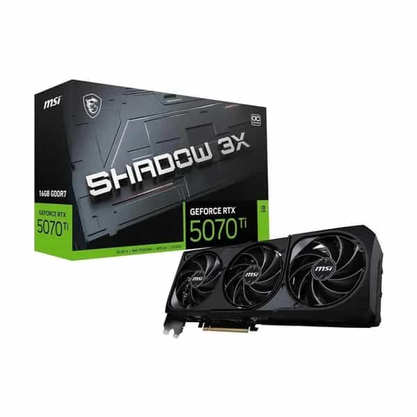 Placa de video MSI GeForce RTX 5070 Ti Shadow 3X OC 16 GB GDDR7