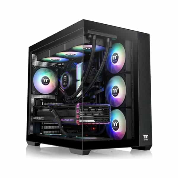 Gabinete Thermaltake View 380 Mid-Tower TG 4 ventiladores ARGB Black CA-1Z2-00M1WN-00