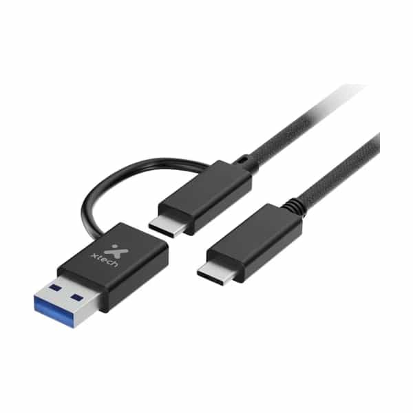 Adaptador XTech 2 en 1 USB-C a USB-C con dongle XTC-532