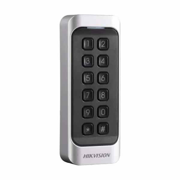 Lector de tarjetas Mifare Hikvision con teclado RS485 Wiegand IP65 DS-K1107AMK