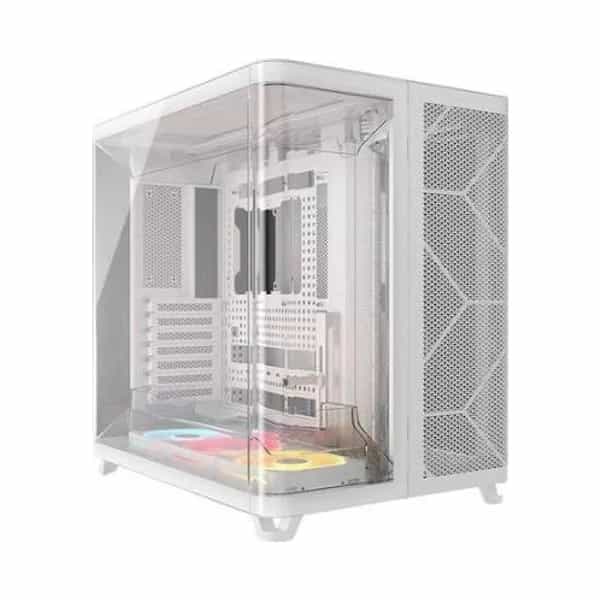 Gabinete Corsair Air 5400 LX-R iCUE Link RGB triple cámara blanco CC-9011321-WW