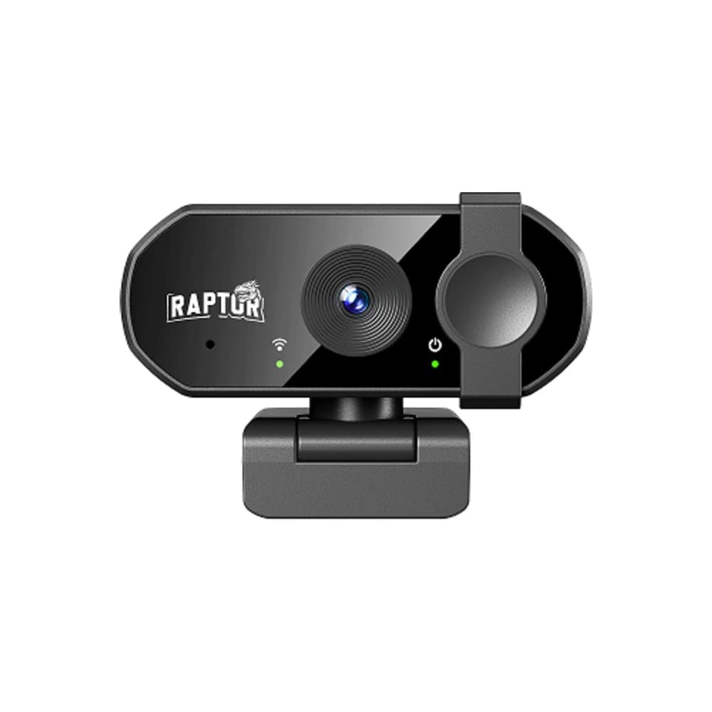 Webcam Raptor Vision 4K con micrófono y tapa de privacidad