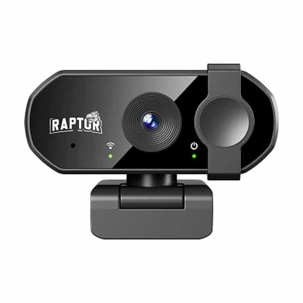 Webcam Raptor Vision 4K con micrófono y tapa de privacidad