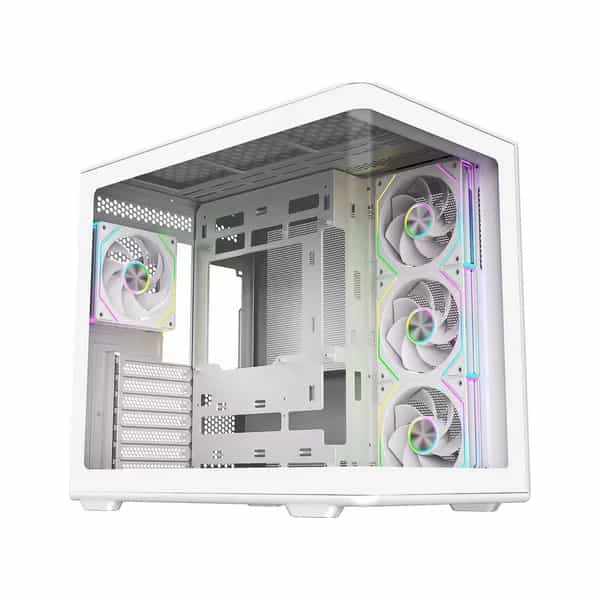 Gabinete Negro, Caja ATX Semitorre con Cristal Tem