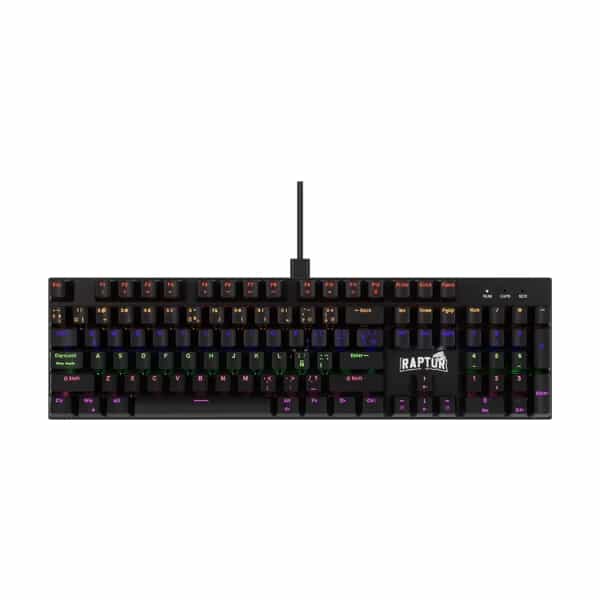 Teclado Gamer Raptor Fireclaw M104 Mecánico Retroiluminado Switch Red Outemu