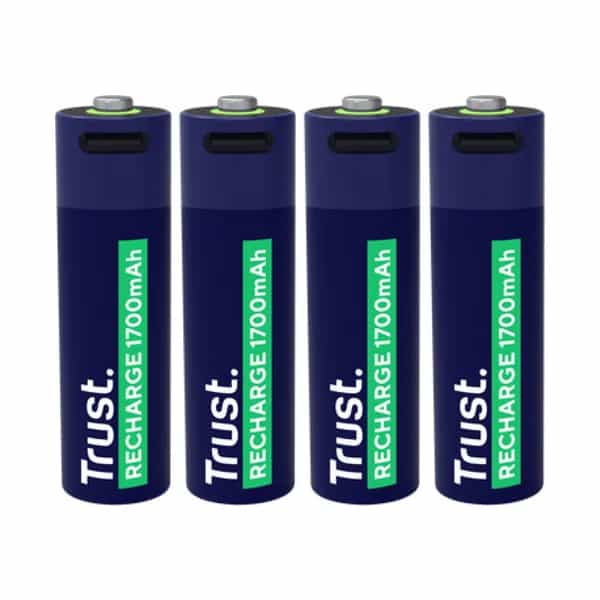 Pilas AA recargables por USB-C Trust x4 unidades