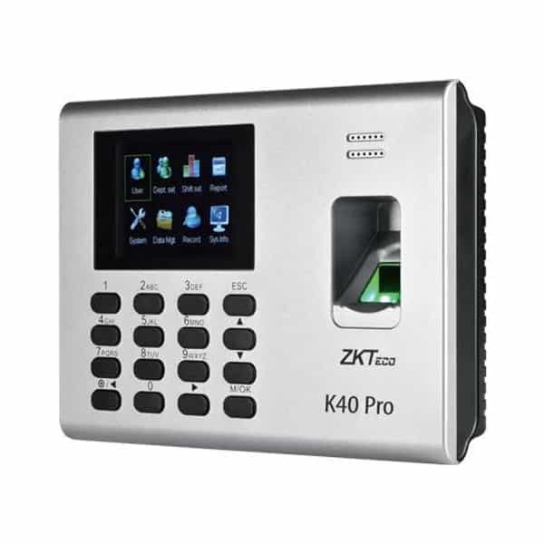 Control de asistencia ZKTeco huella, RFID y PIN ADMS sin fuente K40PRO-ID