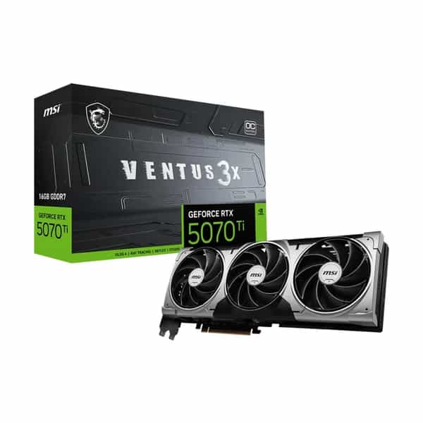 Placa de video MSI GeForce RTX 5070 Ti Ventus 3X OC 16 GB GDDR7