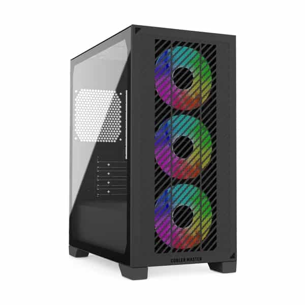 Gabinete Cooler Master Elite 301 Black 3 Fans ARGB sin fuente
