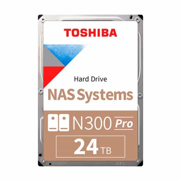 Disco duro Toshiba N300 Pro NAS 24TB SATA 3.5" 7200rpm CMR HDWG82EXZSTB