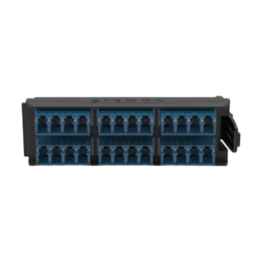 Placa adaptadora de fibra Siemon LightVerse 24 fibras LC adaptador azul LVA24-LCU-BC-A