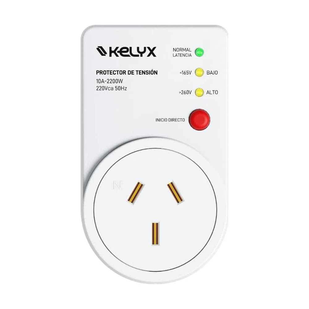 Protector de tensión Kelyx 10A 220V rango 165-255V con retardo 10s/180s K17AR-10A