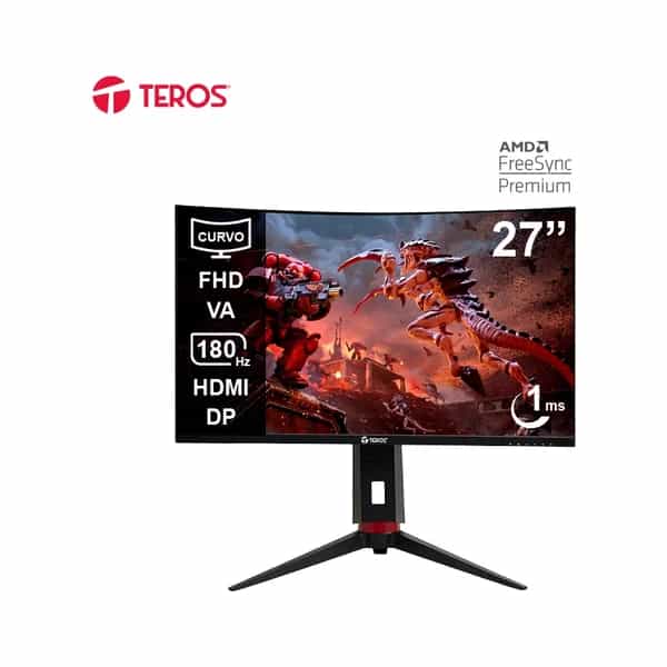 Monitor Teros TE-2766G Gaming 27" Curvo VA FHD (1920X1080) 180Hz 1ms