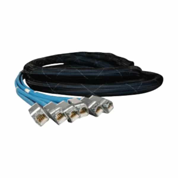 Cable troncal de cobre Siemon Cat 6A F/UTP 6 ramas ZMAX Hybrid violeta LSOH 12m TELD8E-H1H1012M
