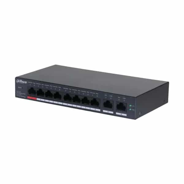 Switch Dahua 10 puertos 8 PoE Cloud sin fuente DH-CS4010-8ET-110