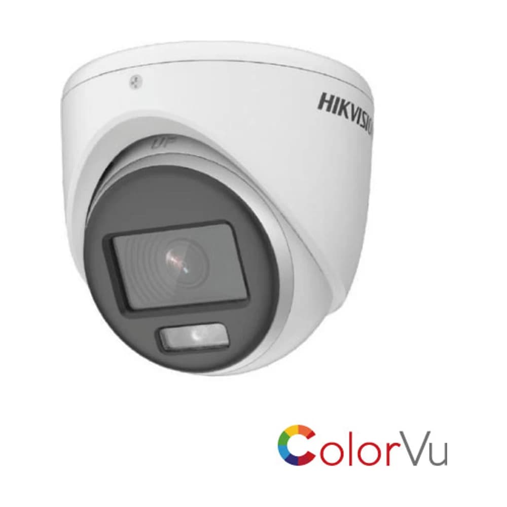 Cámara turret Turbo HD ColorVu Hikvision DS-2CE70DF0T-MF 2MP 2.8mm
