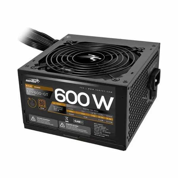 Fuente de alimentación Sentey 600W 80 Plus Bronze ATX 2.3 PFC activo EPP600-GT