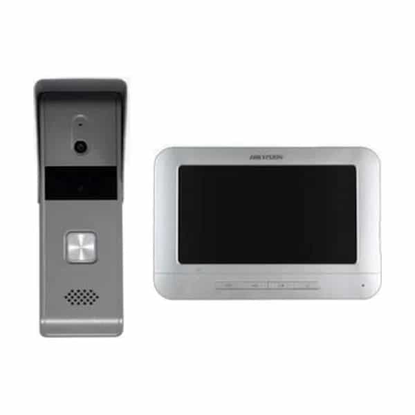 Kit videoportero Hikvision 1080p frente metálico y pantalla 7" DS-KIS203T
