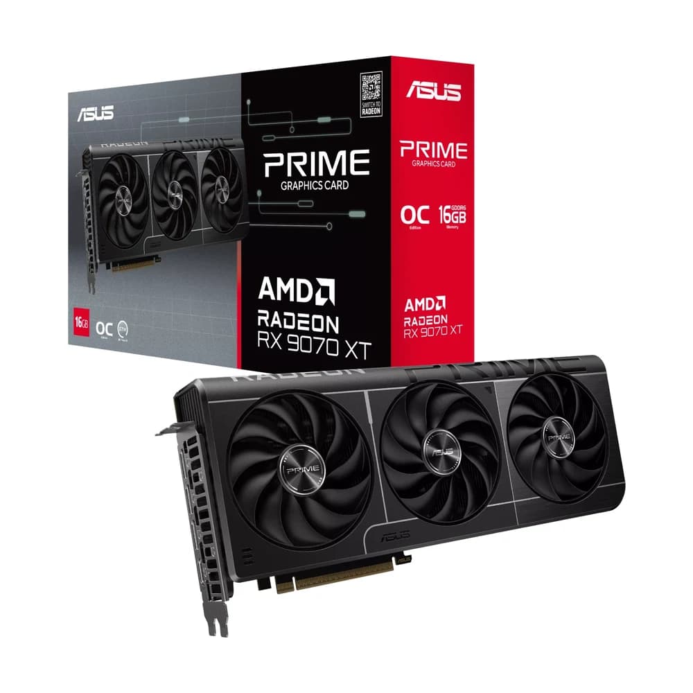 Placa de Video ASUS AMD Radeon PRIME RX9070XT O16G
