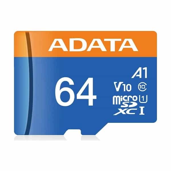 Tarjeta de Memoria ADATA Premier microSDXC 64GB UHS-I U1 A1 V10 100MB/s con adaptador