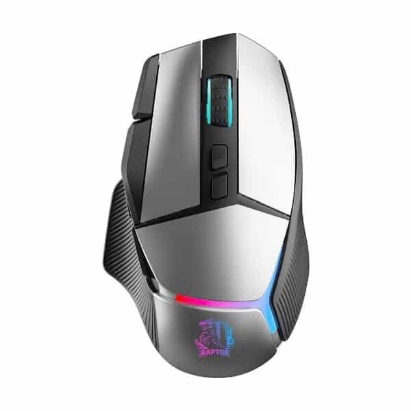 Mouse Gamer Raptor Storm Grip Wireless 9 botones 24000dpi retroiluminado con software