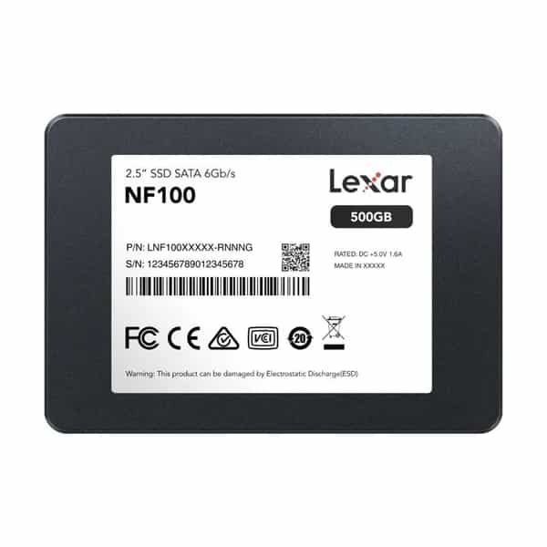DISCO SSD Lexar LNF 500GB —sequential read up to 500MB/s, 2.5” SATA III (6Gb/s)