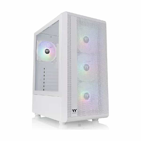 Gabinete Thermaltake S200 Plus TG ARGB Snow Mid-Tower 4 fans CA-1X2-00M6WN-01