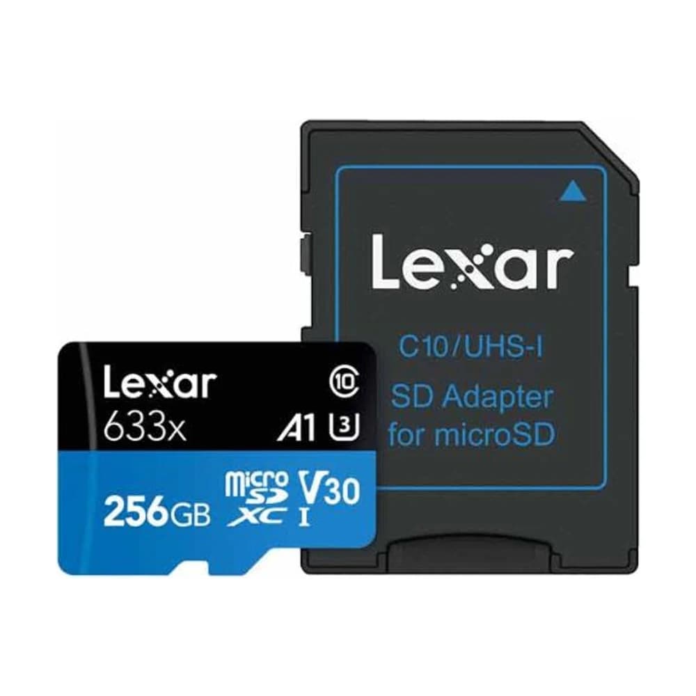 Tarjeta Memoria microSD 256GB Lexar 633x - C10, A1, U3, V30