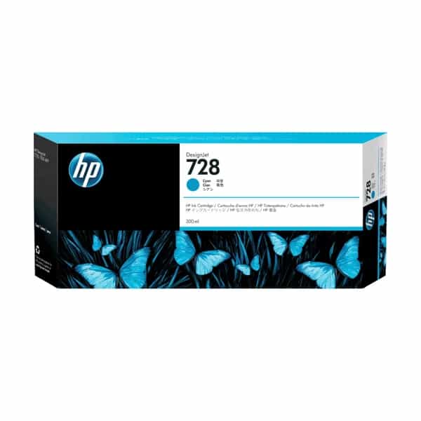 Cartucho de tinta HP 728 Cian 300 ml F9K17A