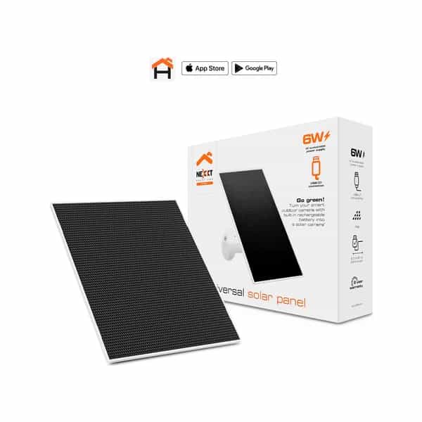 Panel solar universal Nexxt 6W para cámaras de interior y exterior NHC-SP61W