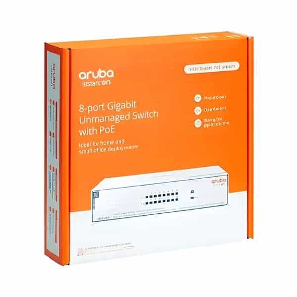Switch Aruba Instant On 1430 8 puertos Gigabit PoE 64W R8R46A