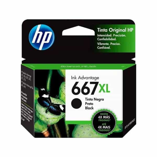 Cartucho de tinta HP 667XL negro alto rendimiento 3YM81AL