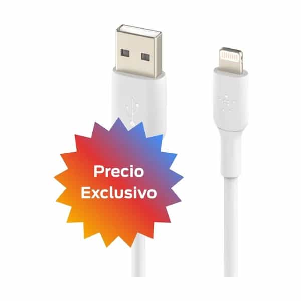 Cable Belkin Boost Charge Lightning a USB-A 3 m blanco CAA001BT3MWH-1