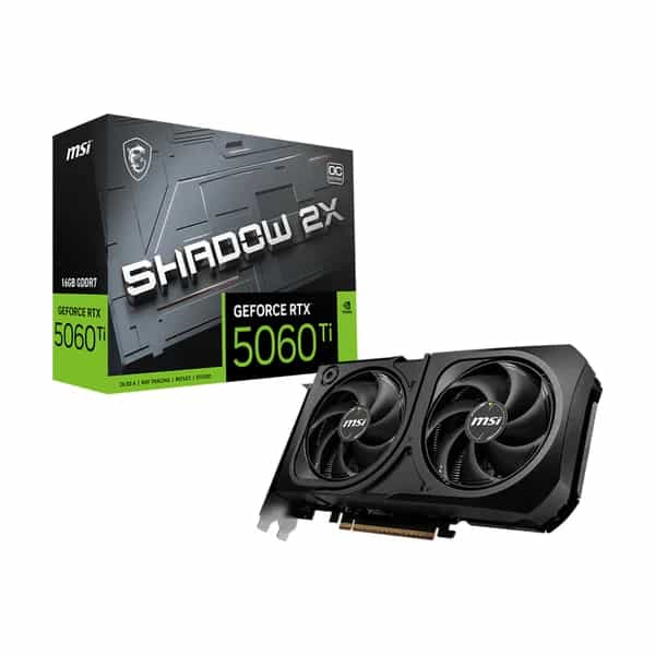 Placa de video MSI GeForce RTX 5060 Ti SHADOW 2X OC PLUS 16G