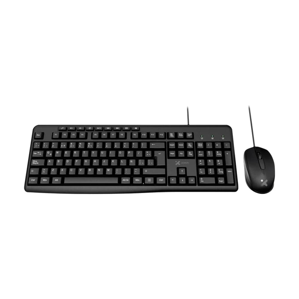Combo teclado y mouse XTech USB español Negro XTK-302S
