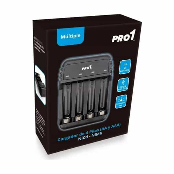 Cargador de pilas Probattery PRO1 4 canales AA/AAA/9V NiMH-NiCd FR-422-CP1