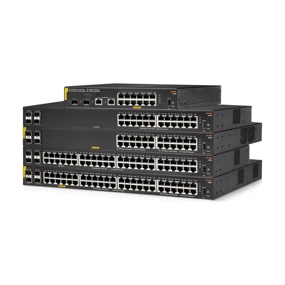 Switch Aruba 6000 48 puertos PoE+ 370W 4 SFP R8N85A
