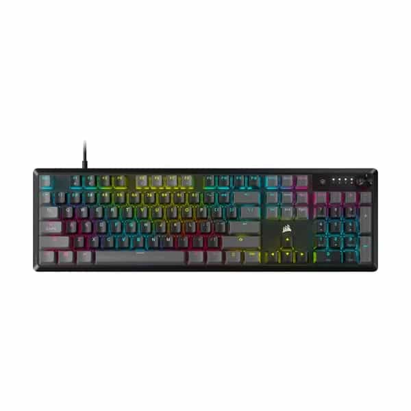 Teclado gamer mecánico Corsair K70 CORE RGB USB Gris EN