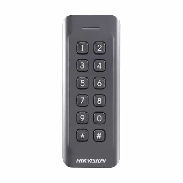 Lector de tarjetas Mifare Hikvision con teclado Wiegand IP65 DS-K1802MK