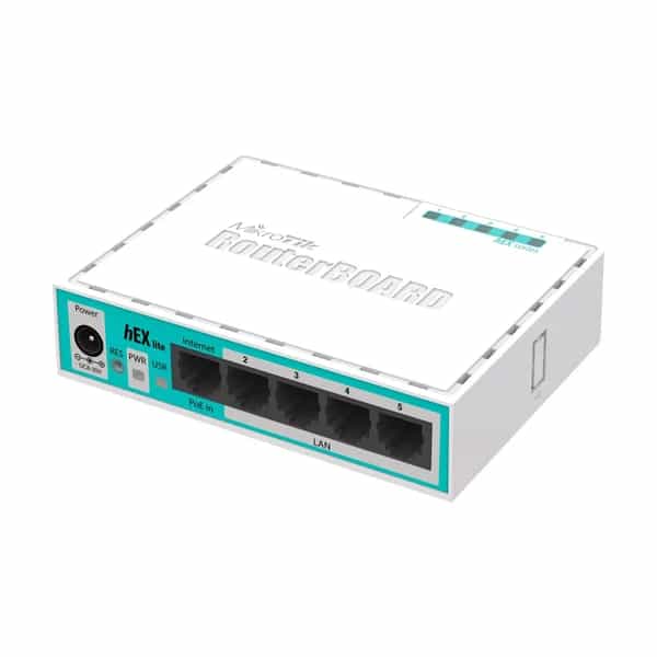 Router MikroTik hEX lite RB750r2 5 puertos 10/100 RouterOS L4 sin fuente