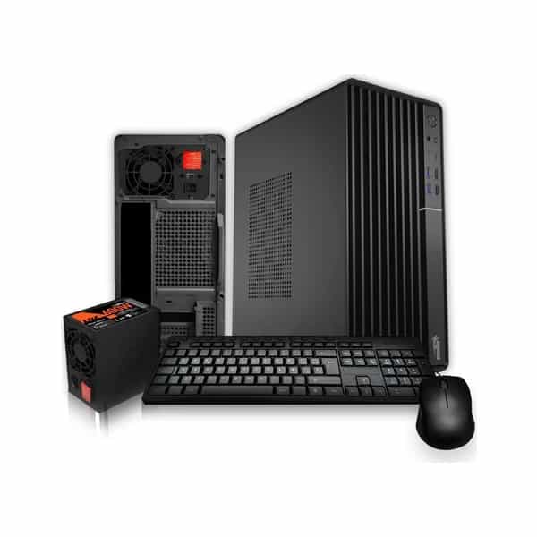 Gabinete kit Sentey TM50 Micro ATX con fuente 600W, teclado y mouse