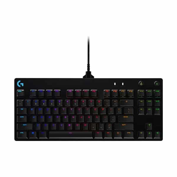Teclado mecánico gamer Logitech G PRO TKL RGB negro 920-009388