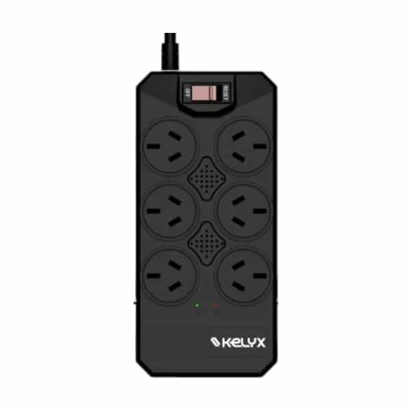 Estabilizador Kelyx 6 tomas Max. 600W 150-270V Surge Protection 1mt